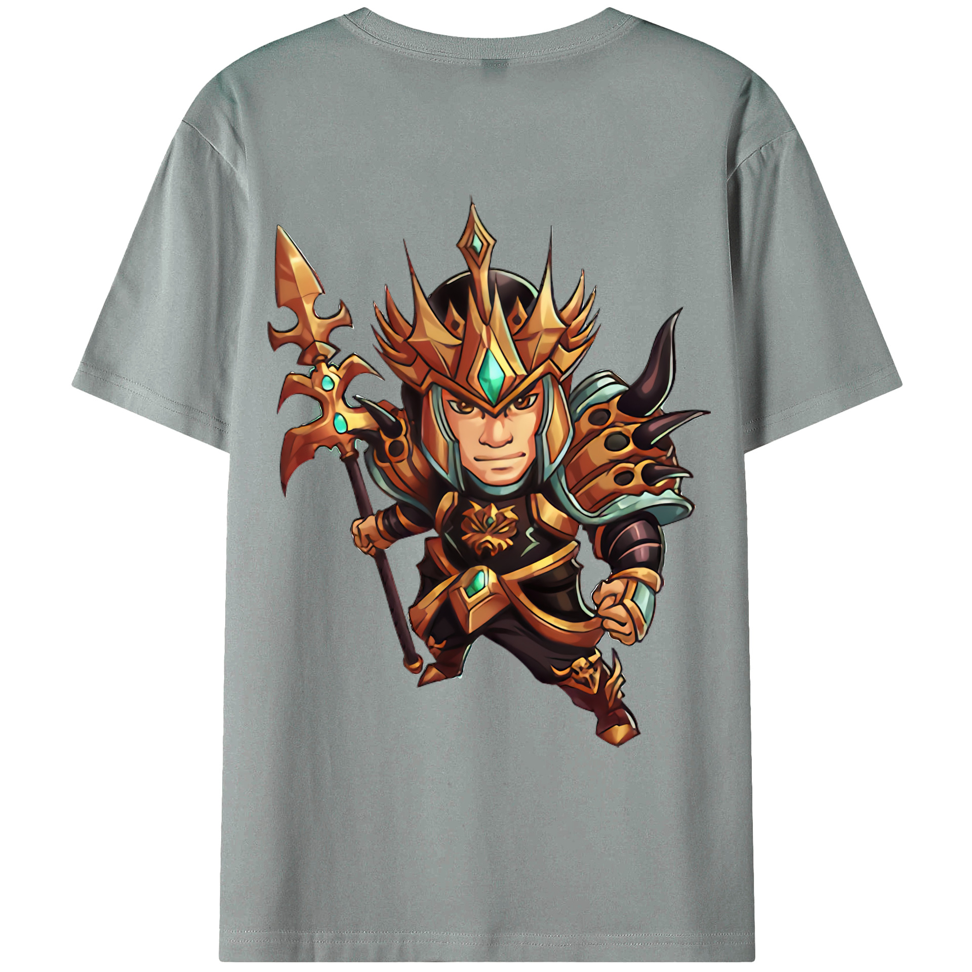 （画像用） リーグ・オブ・レジェンド League of Legends LOL 綿100％ メンズ半袖Tシャツ（バックプリント） 通気性